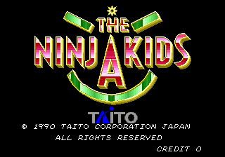 The Ninja Kids (World) Title Screen